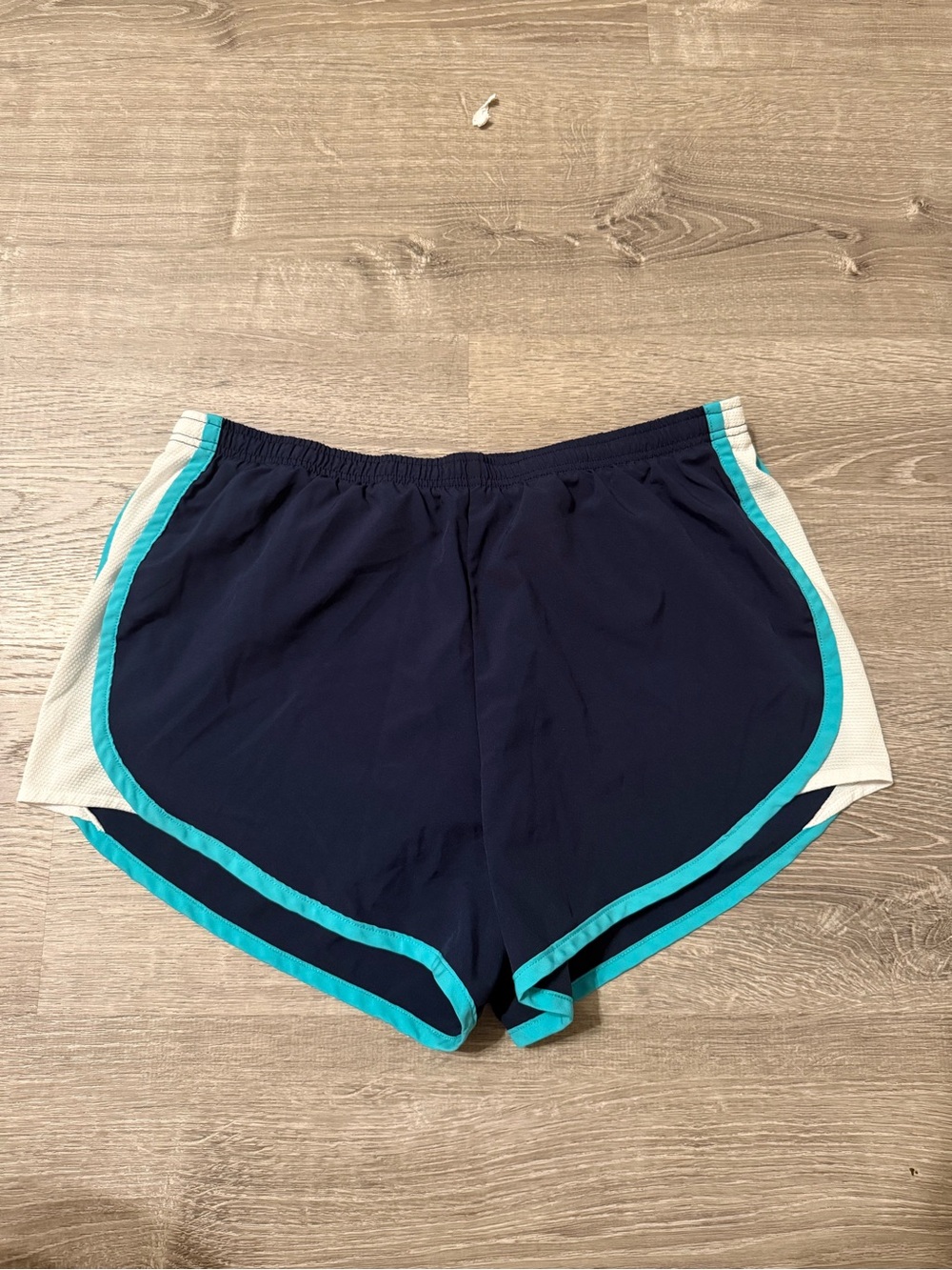 Aspire Navy Shorts with Teal Trim and White Panels